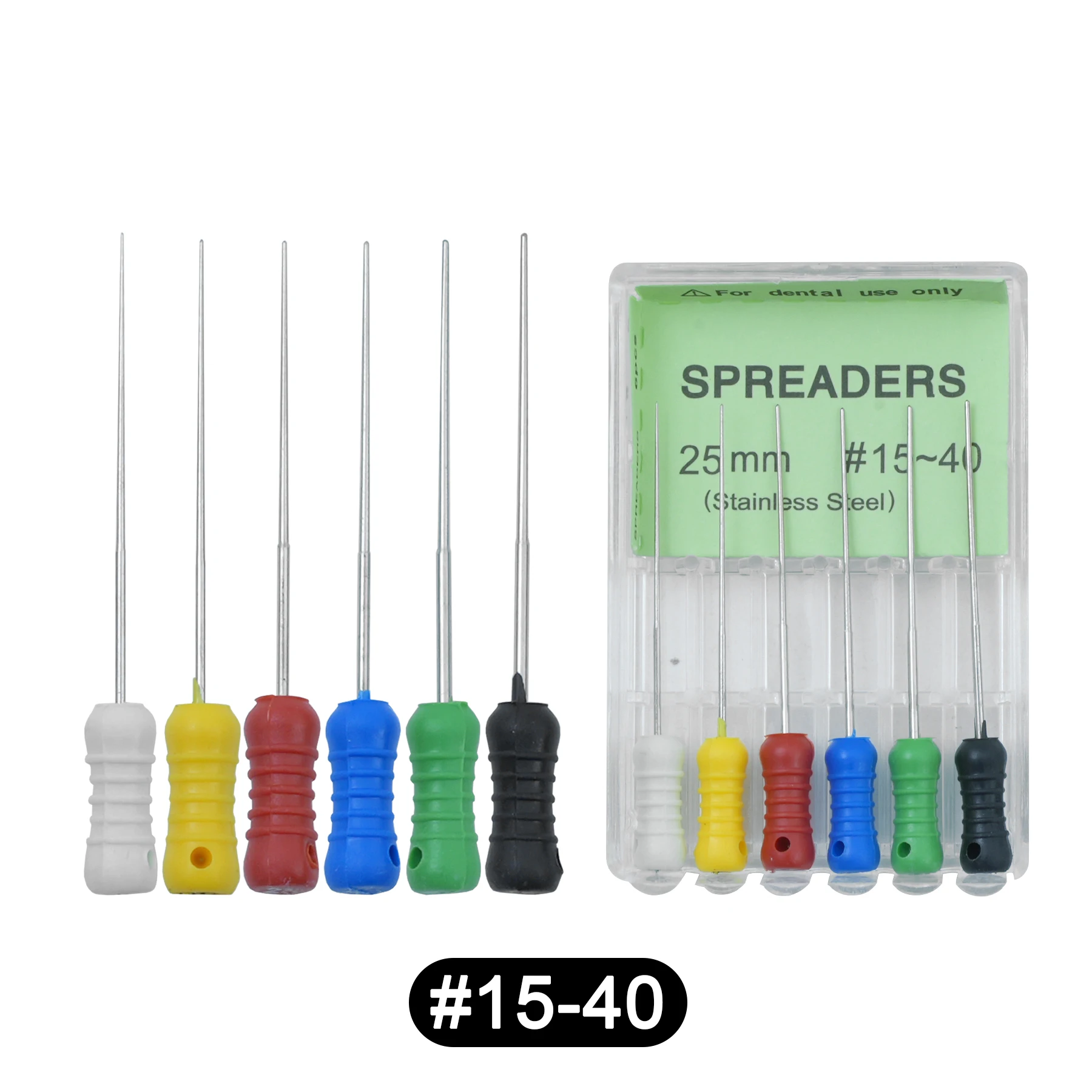 6pcs/Box Dental Spreaders File 21mm /25mm Stainless Steel Hand Use Spreader for Root Cleaning Canal Files Dentistry Tool