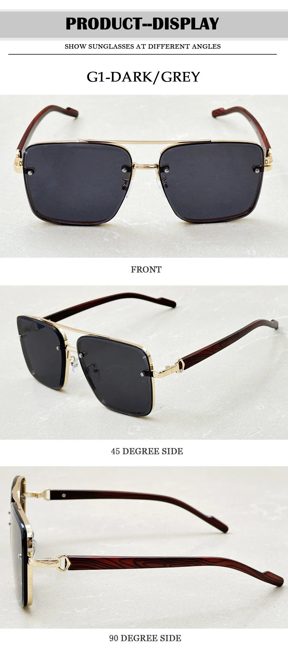 Neue Quadratische Sonnenbrille Für Männer Vintage Outdoor Sonnenbrille Oculos Designer Holz Gläser Sonnencreme Sonne Lentes Dropshipping Gafas – Detail 18