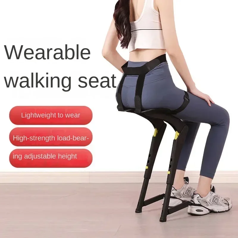 New Multifunctional Exoskeleton Wearable Sports Lightweight Folding Chair Fishing Outdoor Portable Travel Seat Stool