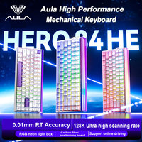 AULA HERO 84 HE Wired Mechanical Keyboard Music Rhythm RGB Gaming Keyboard 8K Return Magnetic Switch High Performance Keyboard