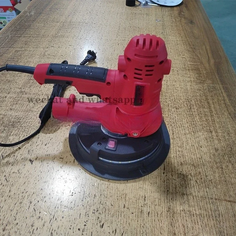 Handheld Self-priming Wall Sander, Dust-free Putty Polishing Sanding Machine with Dual LED Light, 180mm