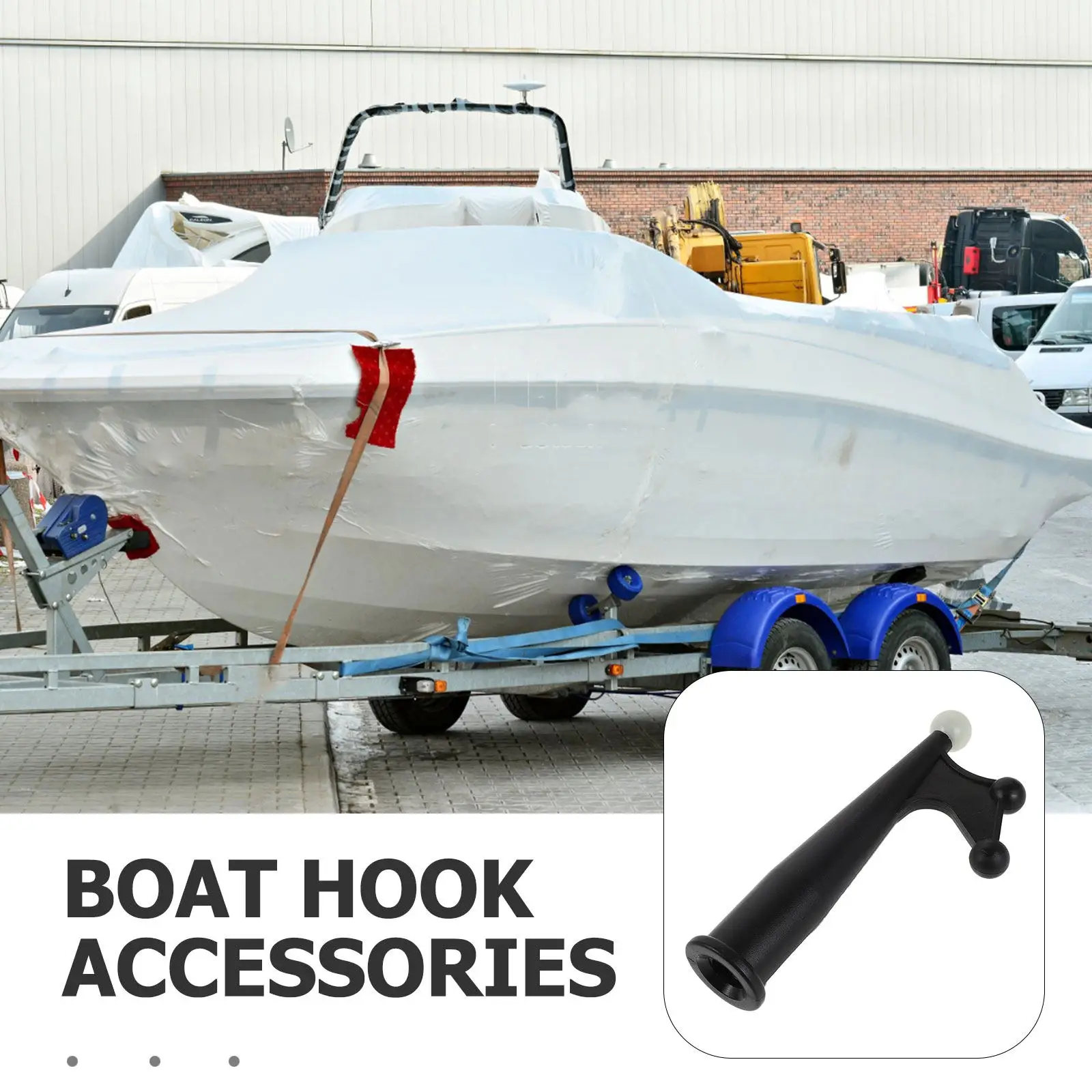 Marine Telescoping Boat Hook Nylon Construction Quick Locking Mechanism for Docking Mooring Yacht Kayak Boat Hook Accessories