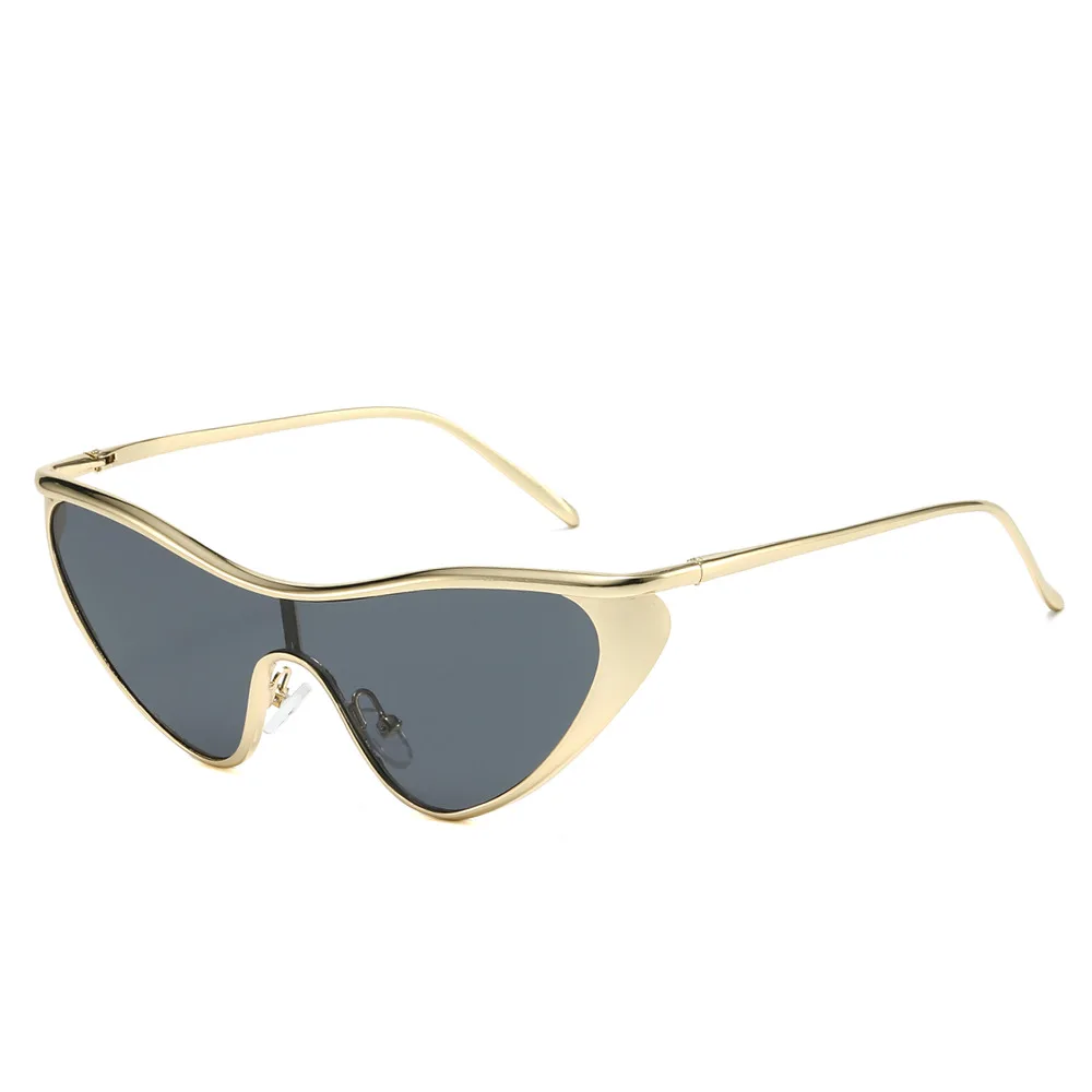 

Y2K Punk Cat Eye Sunglasses Women New Luxury Brand Steampunk One-Piece Sun Glasses Vintage Eyewear UV400 Shades Gafas De Sol