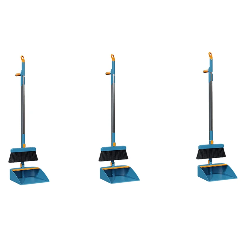 

3X 180-Degree Rotating Broom And Collector Game, Home Collector Combination With Long Adjustable Ergonomic Cleaning Kit-Y48A