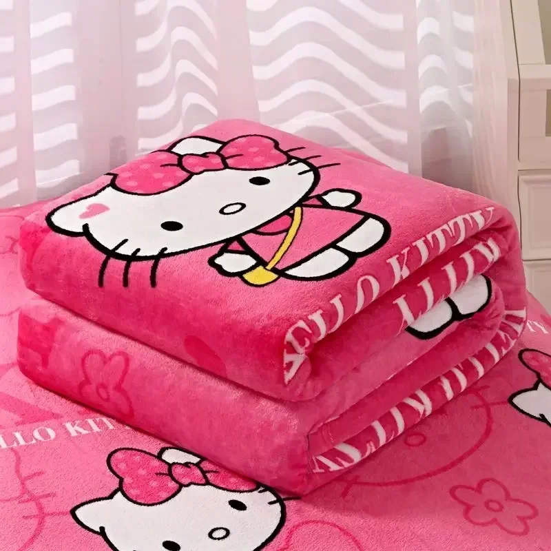 

Sanrio girl spring and autumn pure quilt hello kitty student single blanket bedding sheet flannel air conditioning blanket