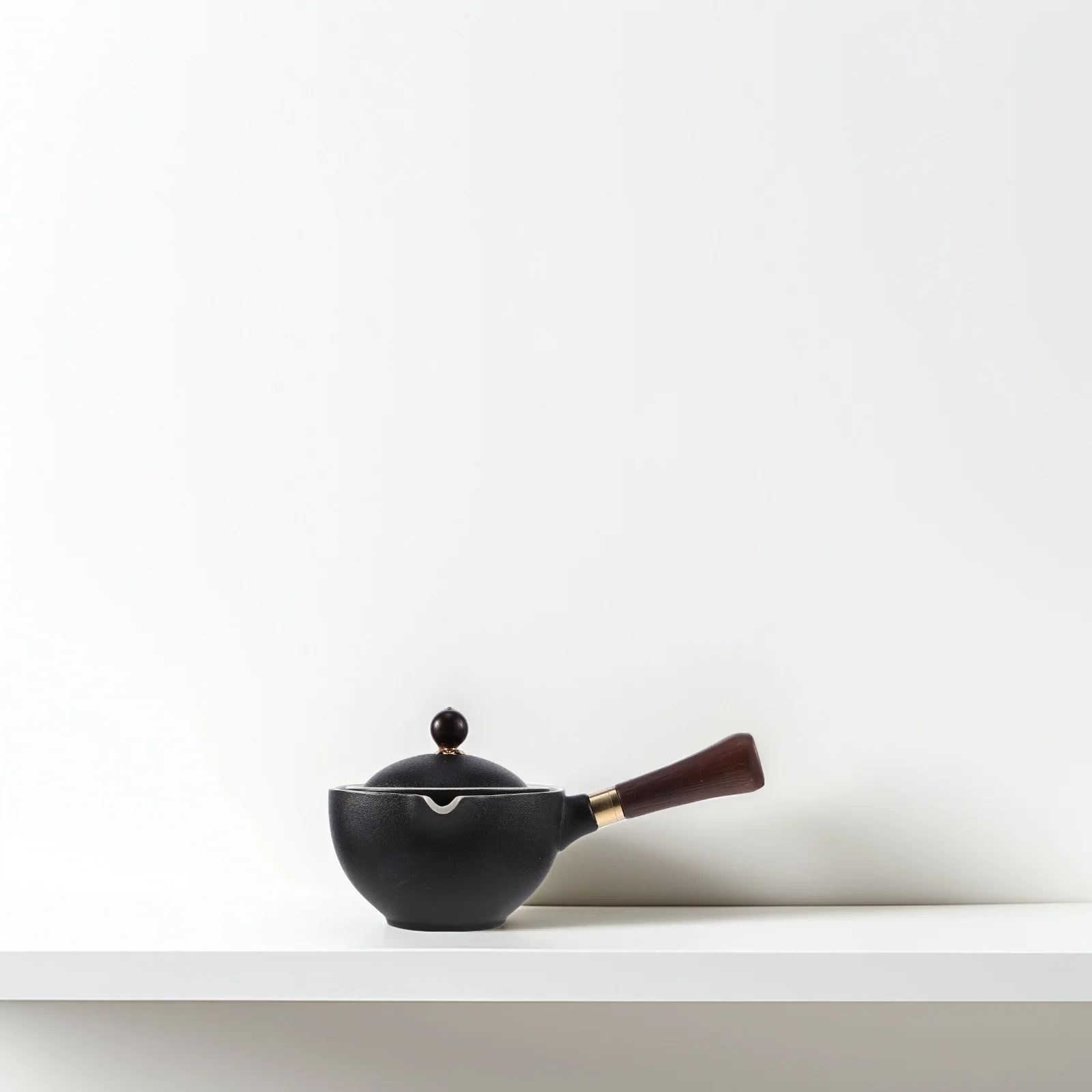 

Ceramic Teapot Wooden Handle Rotatable Kettle Loose Tea Brewing Pot Maker Office Home Use High Grade Porcelain Easy Cleaning