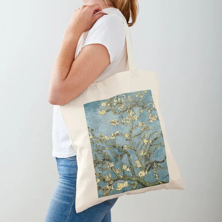 

Van Gogh's Blossoming Almond Tree Grunge Tote Bag cute tote bag shopper bag women canvas woman shopping great