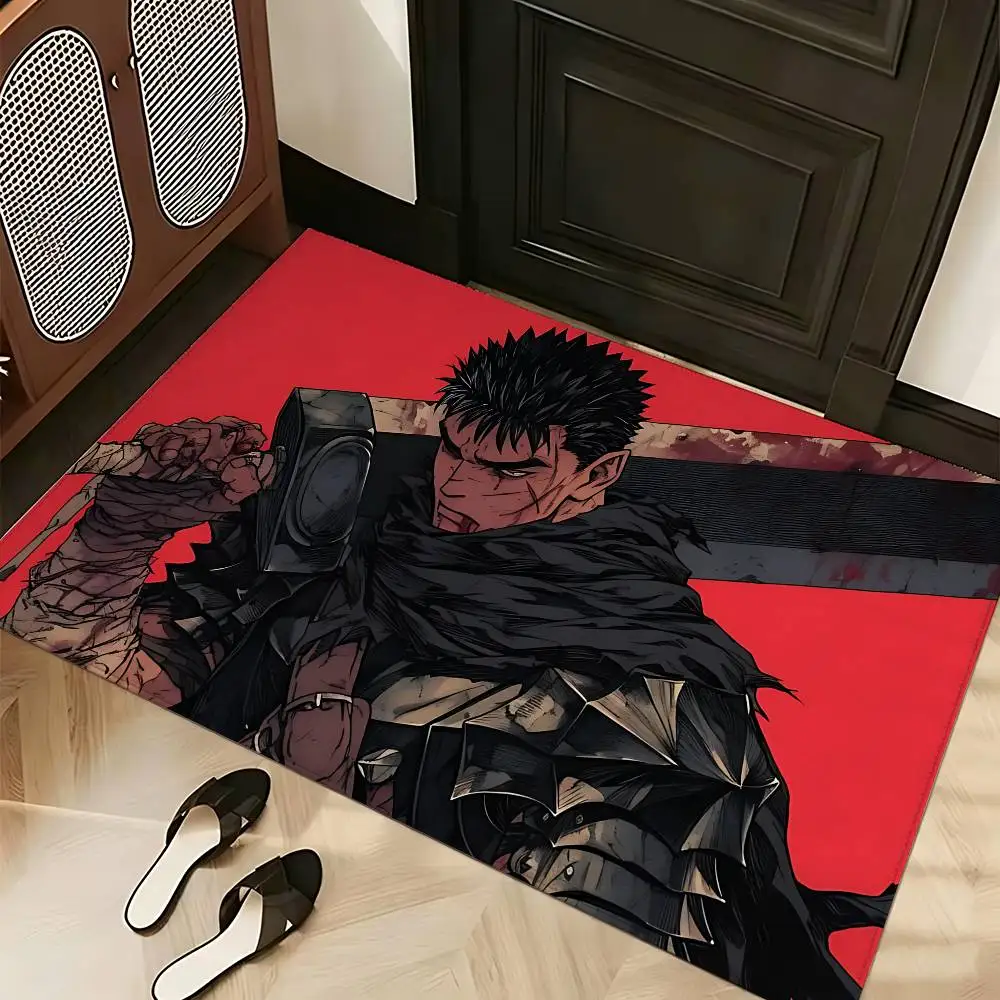 Cool Anime B-BerserkS Carpet Bathroom Anti-slip Mat Door Mat Home Decoration Mat Entrance Door Mat Scratch-resistant Door Mat