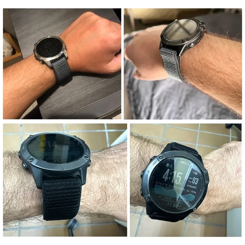 26mm 22mm 20mm Sport Loop Nylon Strap for Garmin Fenix 8/E/7/7X/6X Enduro3/2/Epix Pro Forerunner 965 955 265 255 165 Watch Band