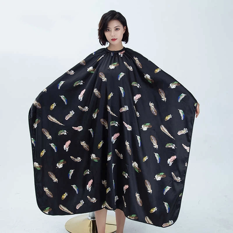Hair Salon Hair Cutting Cloak Cloth Hairdresser Apron Hairstylist's Bib Simulated Silk Fabric Haircut Capes Hairdressing Shawl
