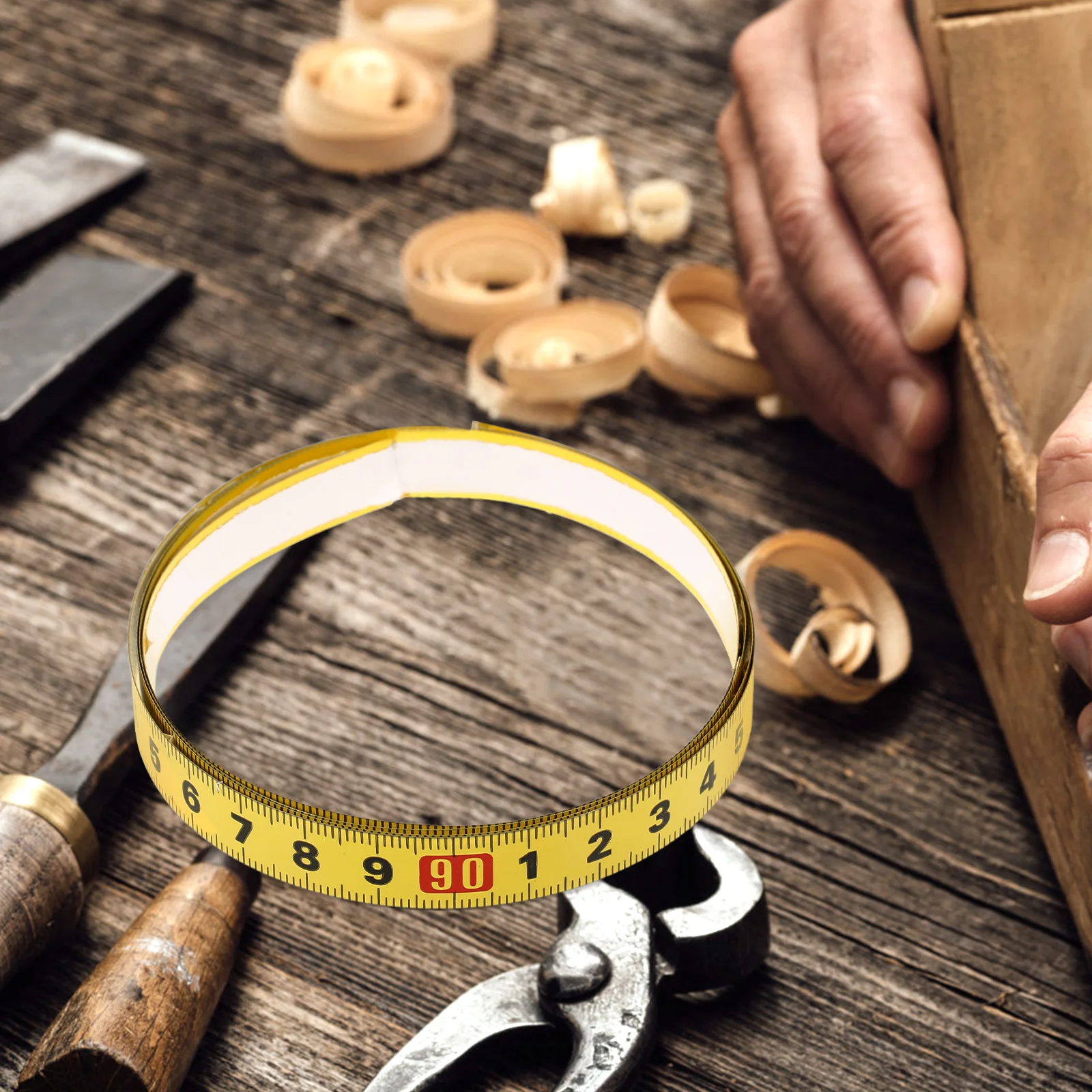 

Self Adhesive Measuring Ruler 1M Woodworking Sticky Ruler Adhesive Tape Measure Tape Measure Inches Versatile Tool