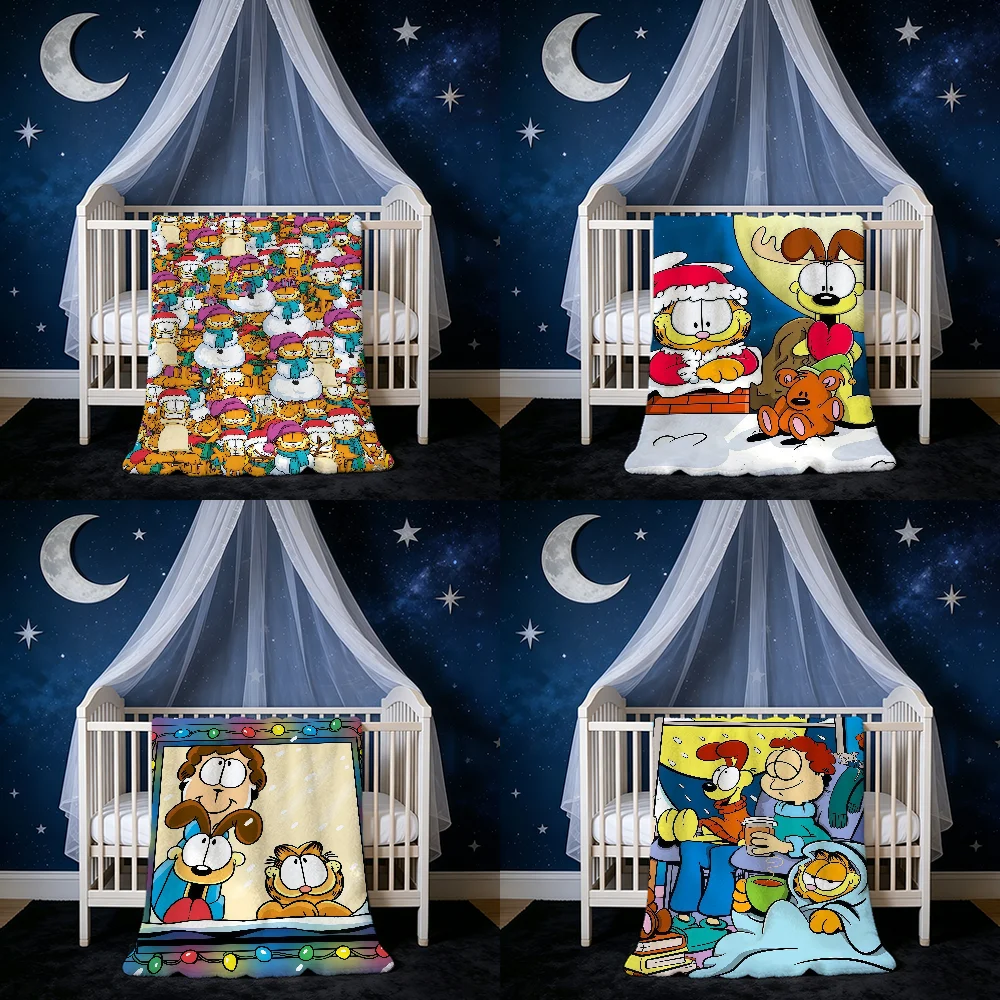 Animation Cartoon G-GarfieldS-ES Blanket Blanket for Home Bedroom Bed Sofa Picnic Travel Office Cover Blanket Kids