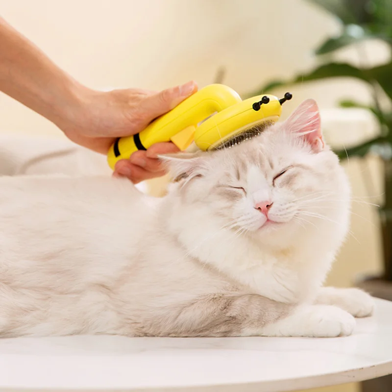 Bee Pets Self Cleaning Slicker Brush for Dog Cat Removes Hair Comb Undercoat Tangled Hair Massages Particle Beauty Products