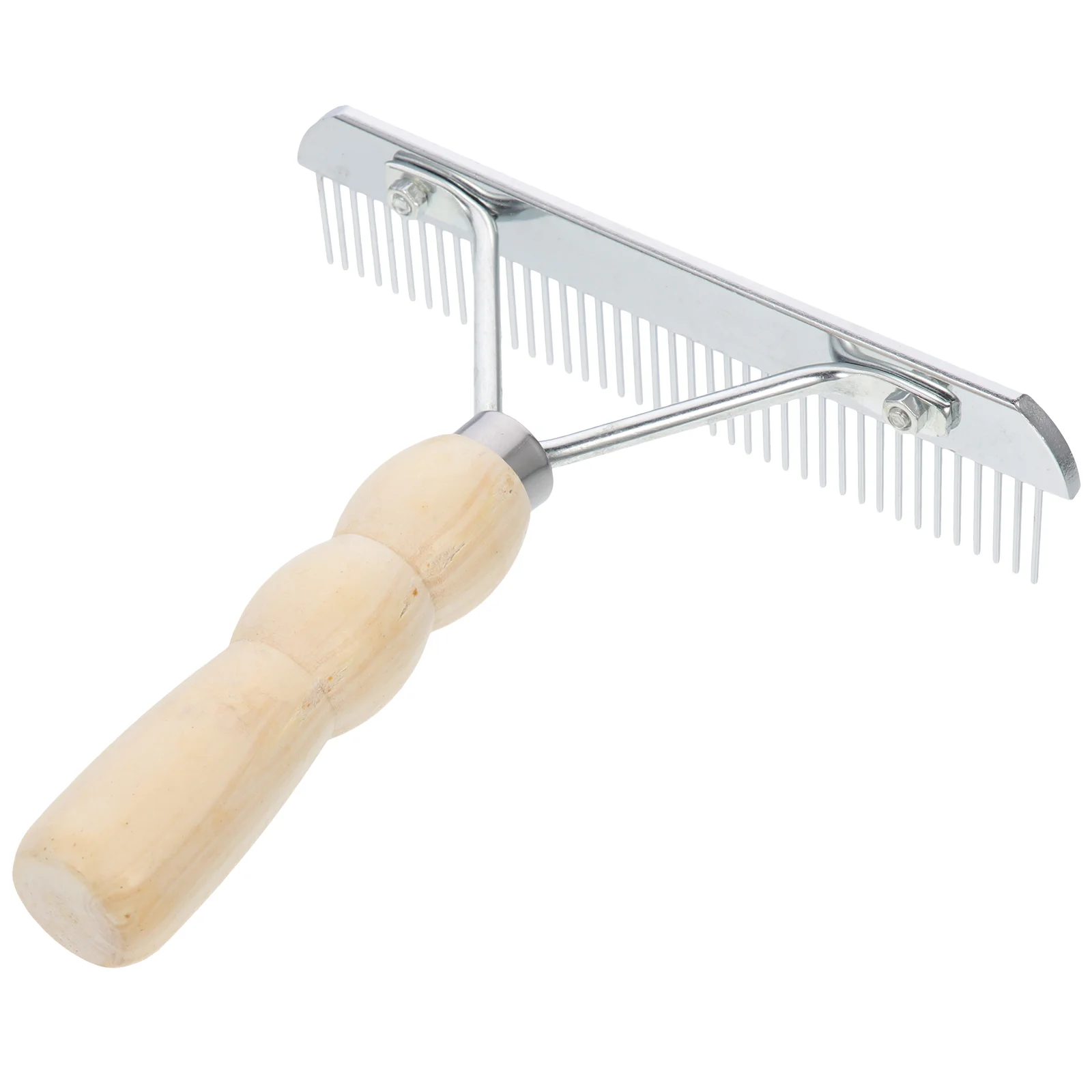 Peigne de râteau à ongles de cheval, outil de livres de cheveux, brosse utile de toilettage, brosse en métal pour les grands animaux