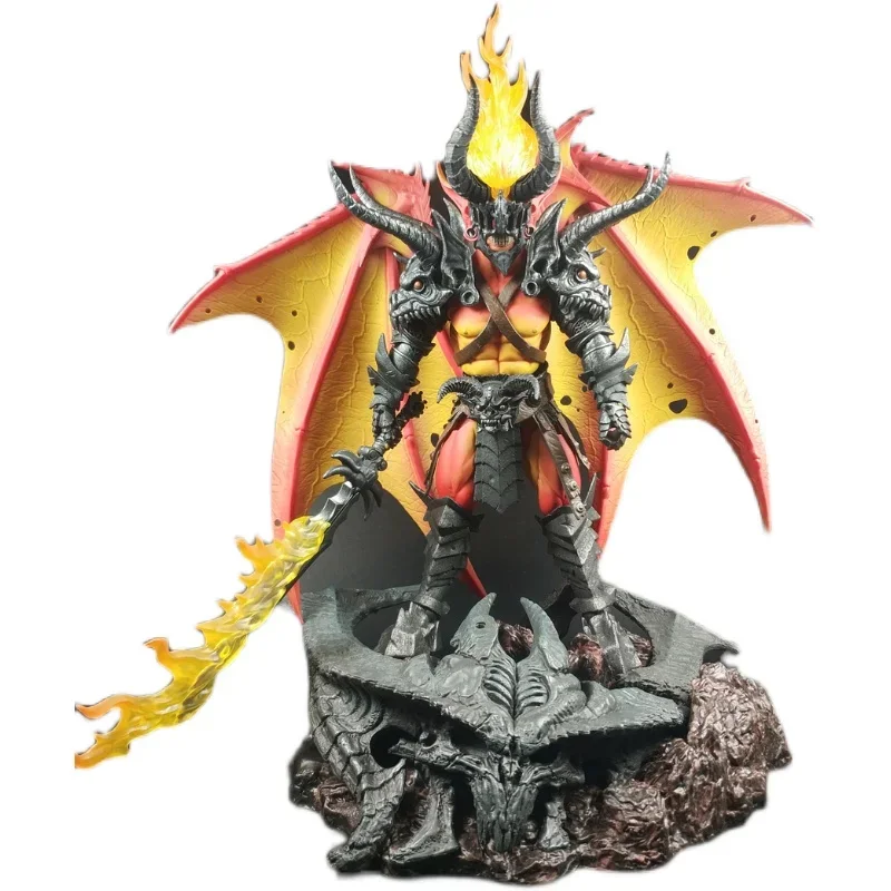 Vier Ruiters Mythisch Legioen 7-inch Poseable Action Figure Inferno Demon met Vleugels Hell Base Scene Decor DIY Accessoires