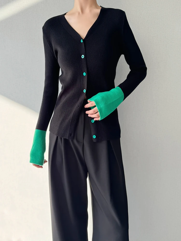 

Вязаный кардиган ANGJIA в винтажном стиле, мягкий цвет, с V-образным вырезом, женский, весенний, базовый слой, длинный рукав, стандартный крой