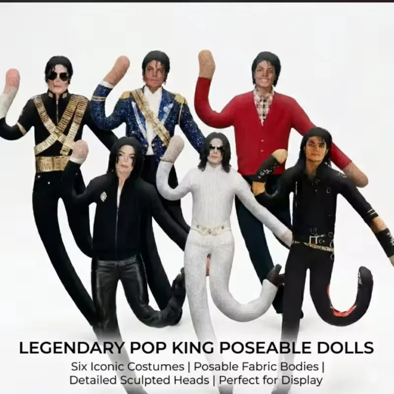 Michael Jackson Plush Pillow, Articulated Abstract Home Decor Figure, Collectible Ornament and Creative Gift view 3