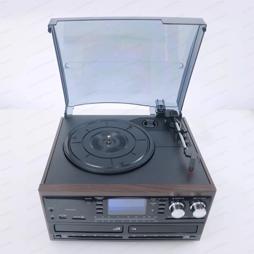 2026-All in One Wireless BT Double Cd Music Vinyls Record Player,antique Gramophones