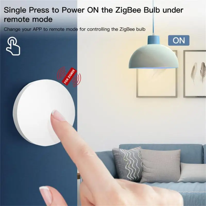 Tuya ZigBee Smart Push Button Scene Switch Multi-scene Linkage Wireless Remote Control Intelligent Smart Home Use Zigbee Gateway