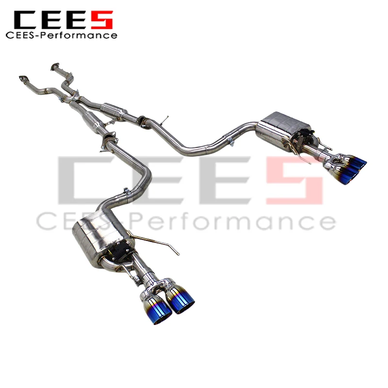 CEES Valvetronic Catback for Lexus RC350 3.5L 2014-2021 SUS304 Resonator X Mid Pipe Sport Muffler Race Catback Exhaust System