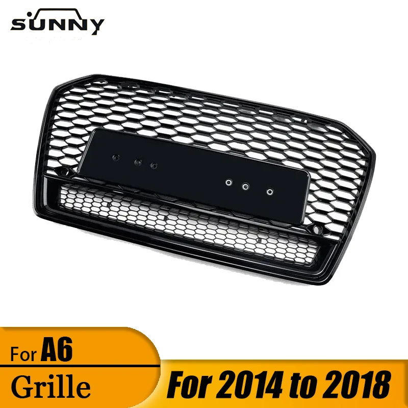 

Suitable for 2016-2018 Audi RS6 centre mesh without label A6 modification A6L special 4WD models honeycomb grille C7PA