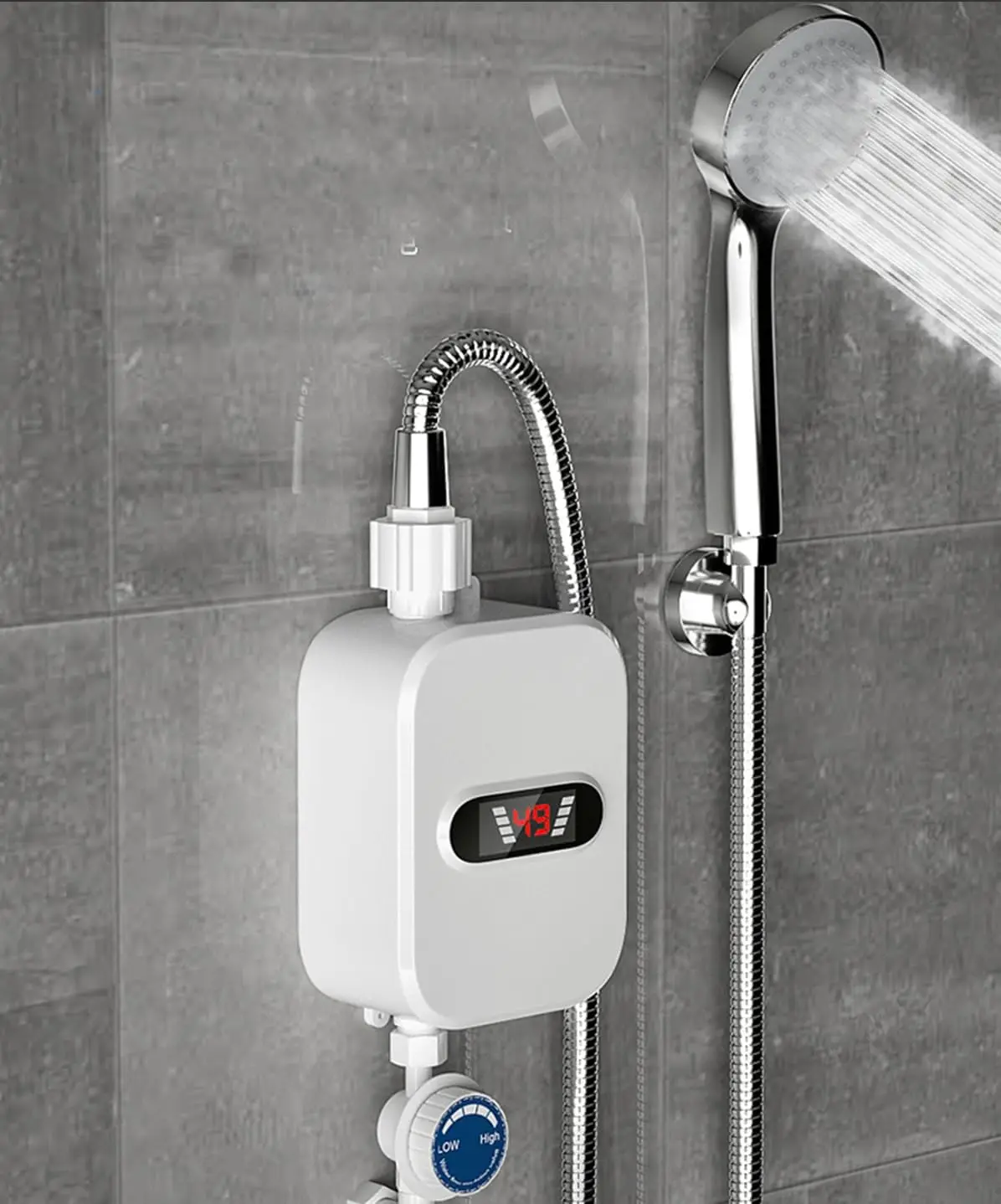 Electric on Demand Instant Point of Use Endless Smart Water Heater with ETL Certificated Self-Modulating for Whole House Shower