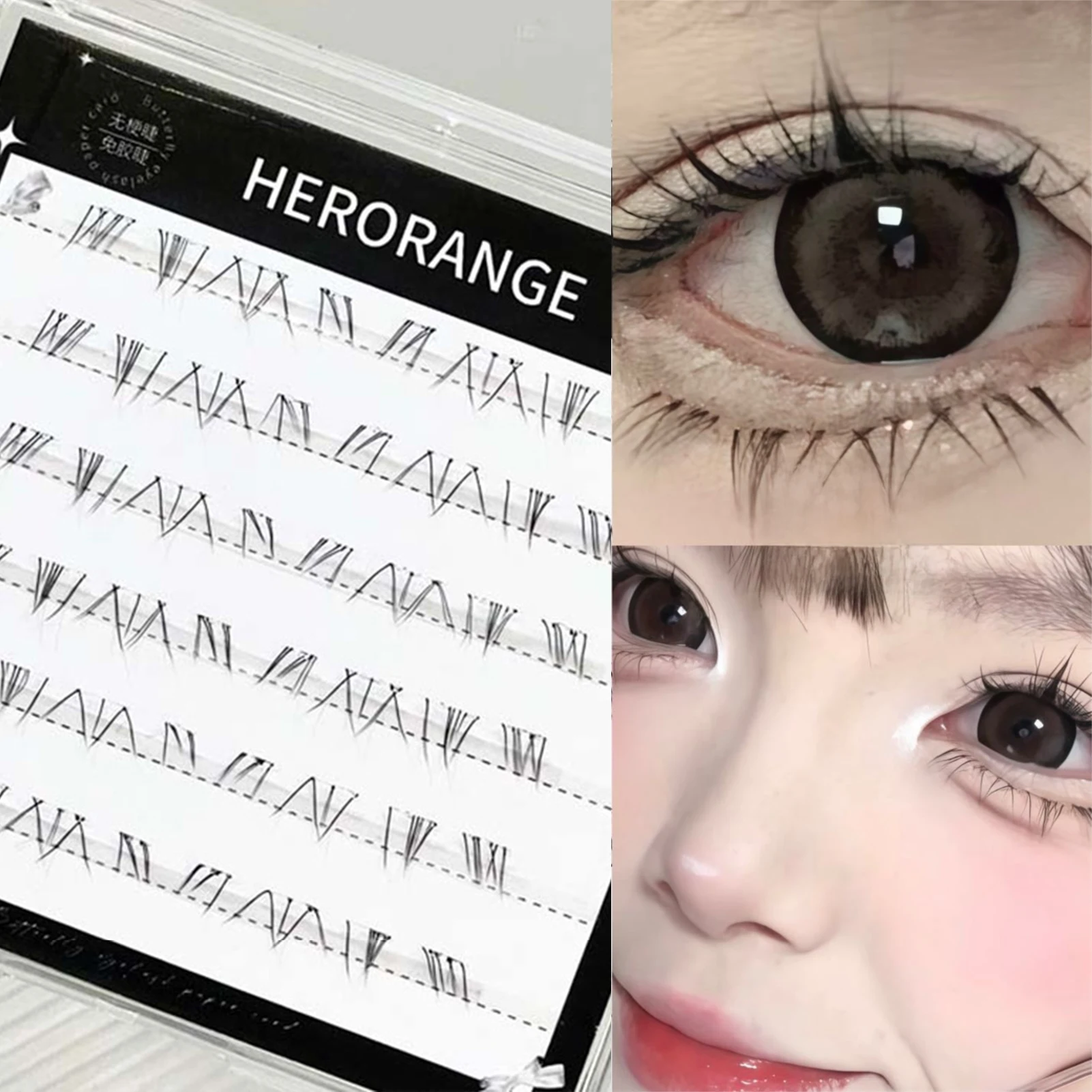 3/6/10 Rows Idol Lower False Eyelashes Perfect Eye Makeup Spiky Natural Wispy Manga Eyelash Extensions Korean Girl Group Style