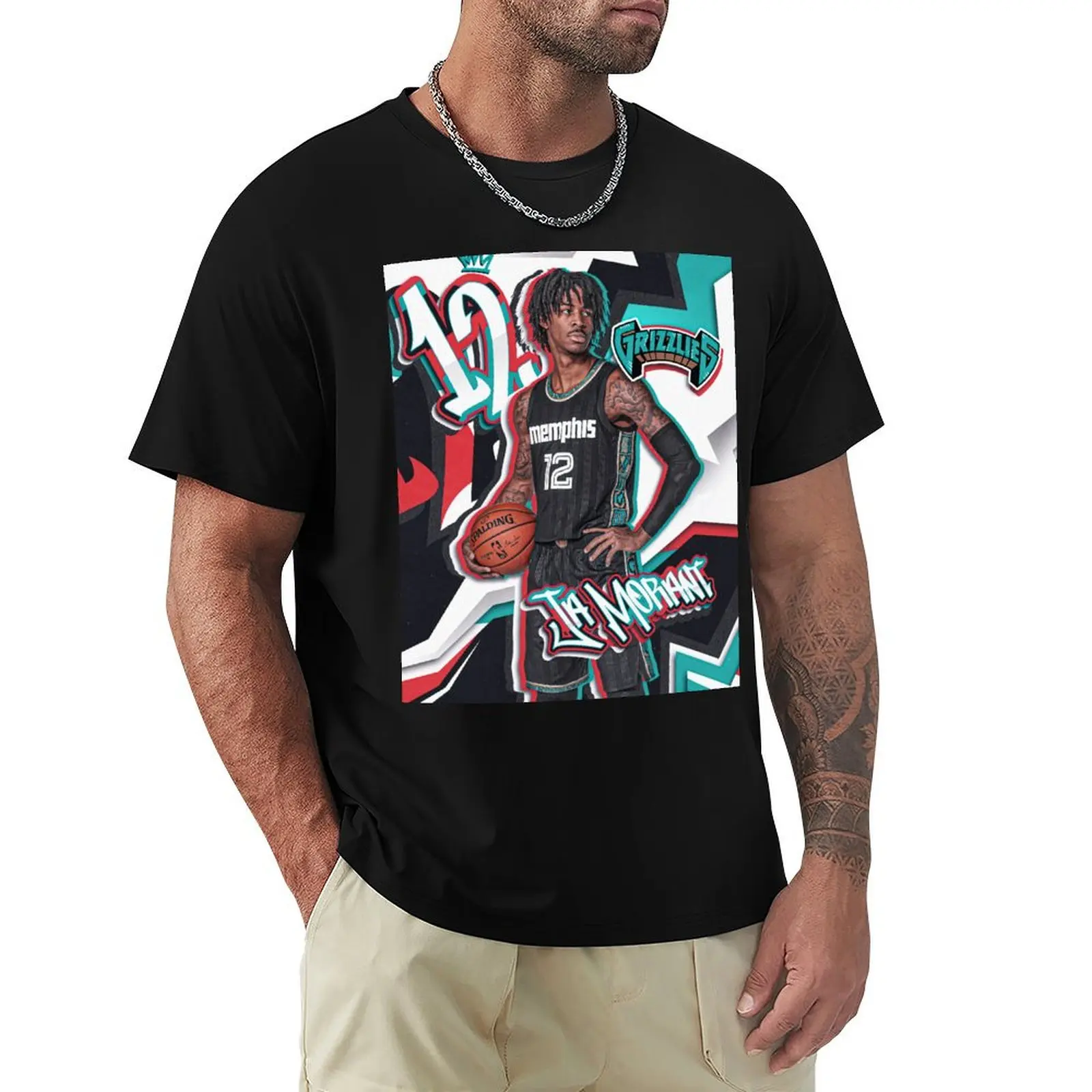 

Ja Morant basketball T-Shirt Clothing cotton graphic tees men t shirts high quality