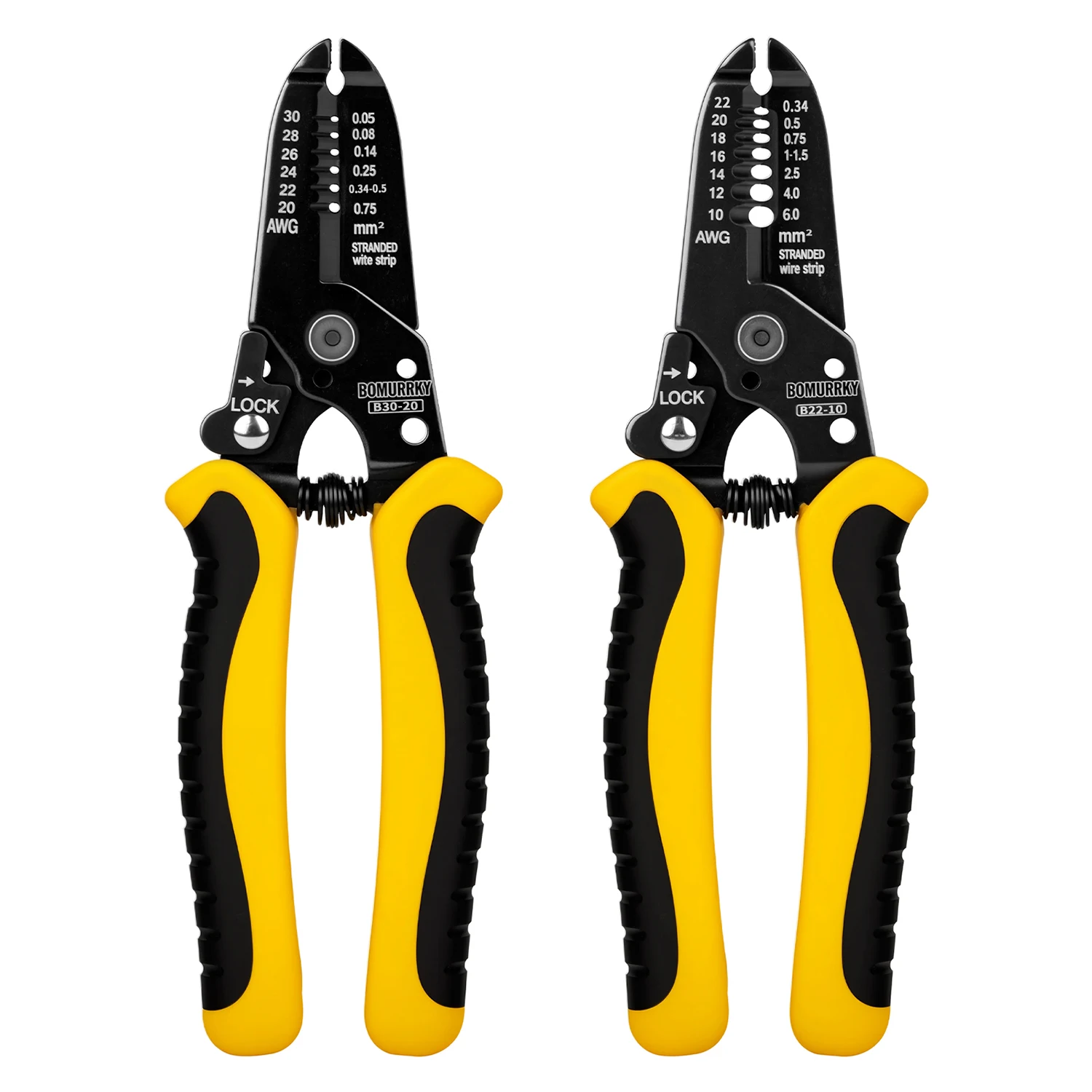 Bomurphy 6-in-1 Wire Stripper Tool, Professional Multi-Function Cable Stripper Cutter and Crimper for Electrical Work