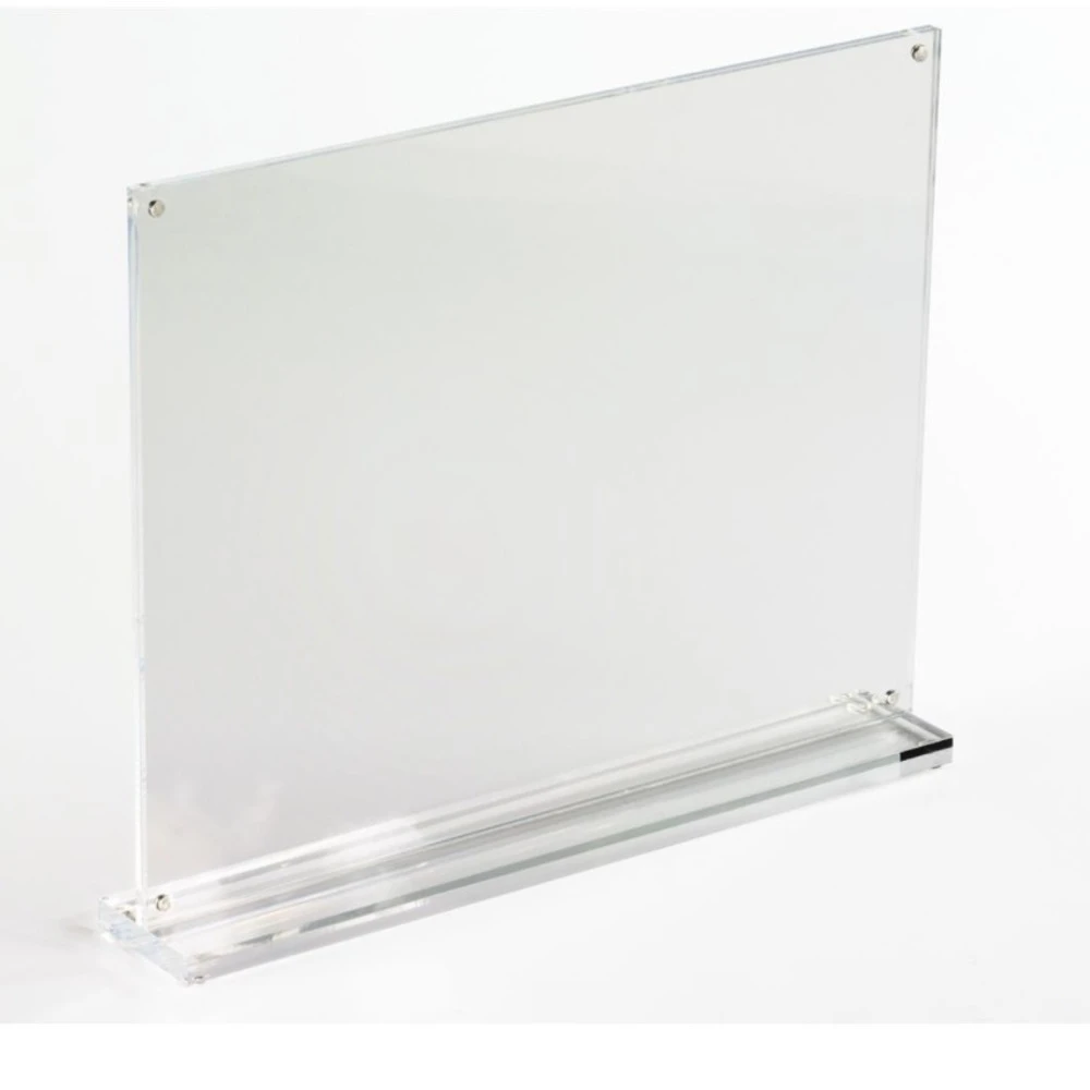 A6 Acrylic Sign Holder with Magnets t Picture Frame Clear Photo Menu Stand Document Certificate Display Family Picture Frame