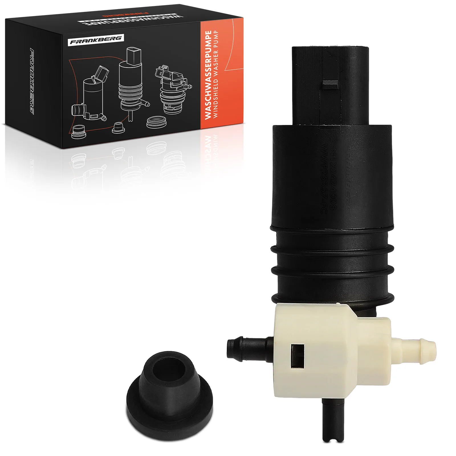 Frankberg 1x Wash Waterpomp Schijfremreiniging Voorzijde voor VW Golf Touareg Audi A1 A3 A4 A6 13250357 1450059 A53080005 985102M500