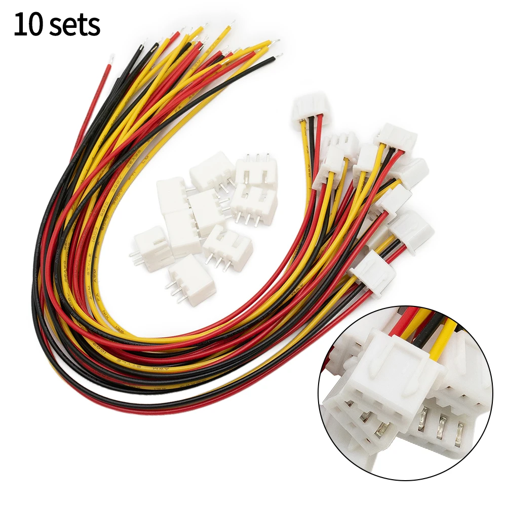 100% Brand New Connectors Plug 10pcs Accessories Practical 200mm Length 24AWG 1007 Wire XH2.54mm 2/3/4 Pin Cable