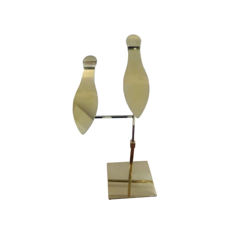 custom，Boutique Retail Store Golden Shoes Display Rack For High-end Fashion Shoes Shop Display