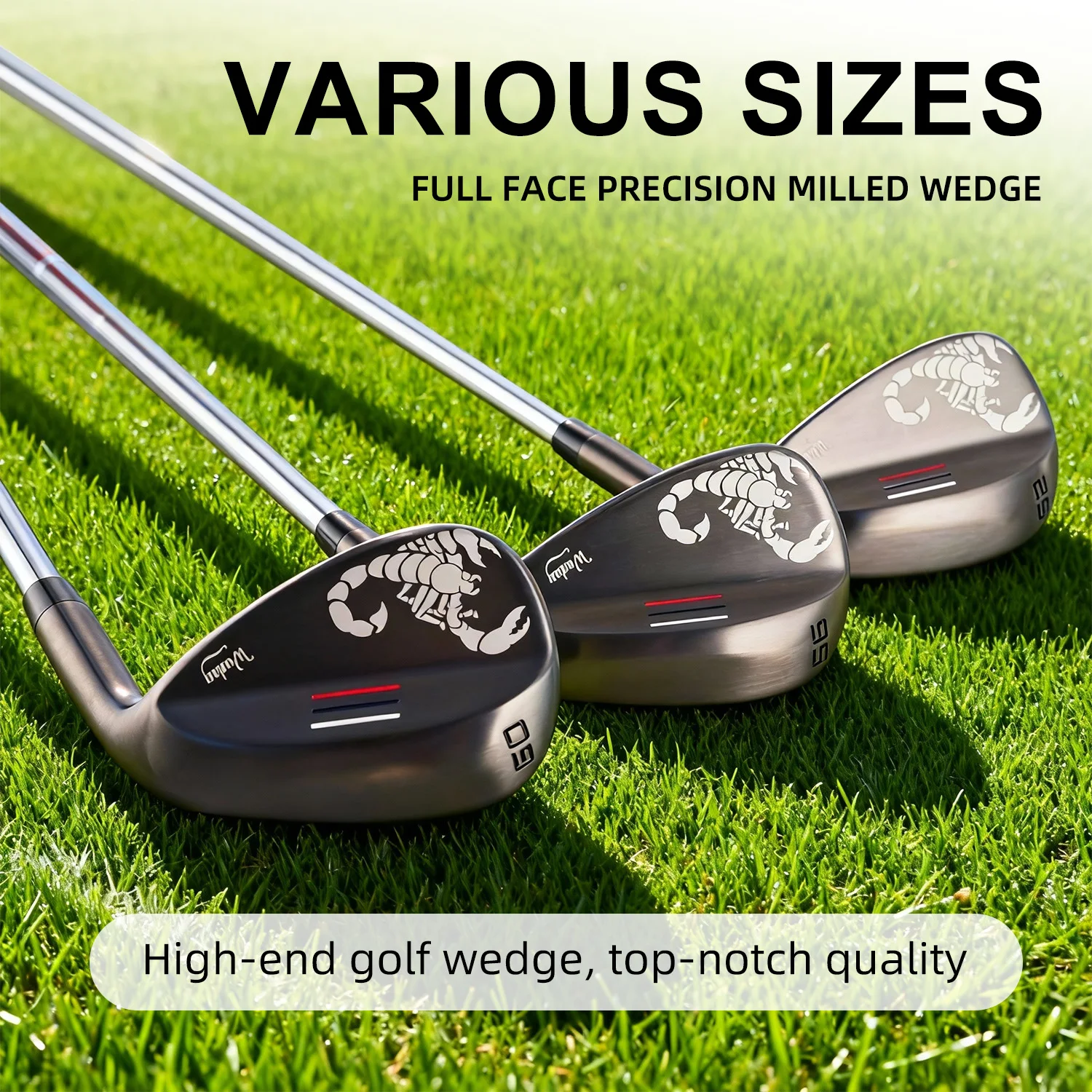 Scorpion-Shaped Forged Golf Wedge - Right-Handed Club Cnc |   52 ° /56 ° /60 ° With Stepped Steel Shaft, Low Center of Gravity, Right-Handed Use, High-Trajectory Wedge, Non-Slip Rubber Grip, Stainless Steel Shaft, Suitable for Sand/Grass.