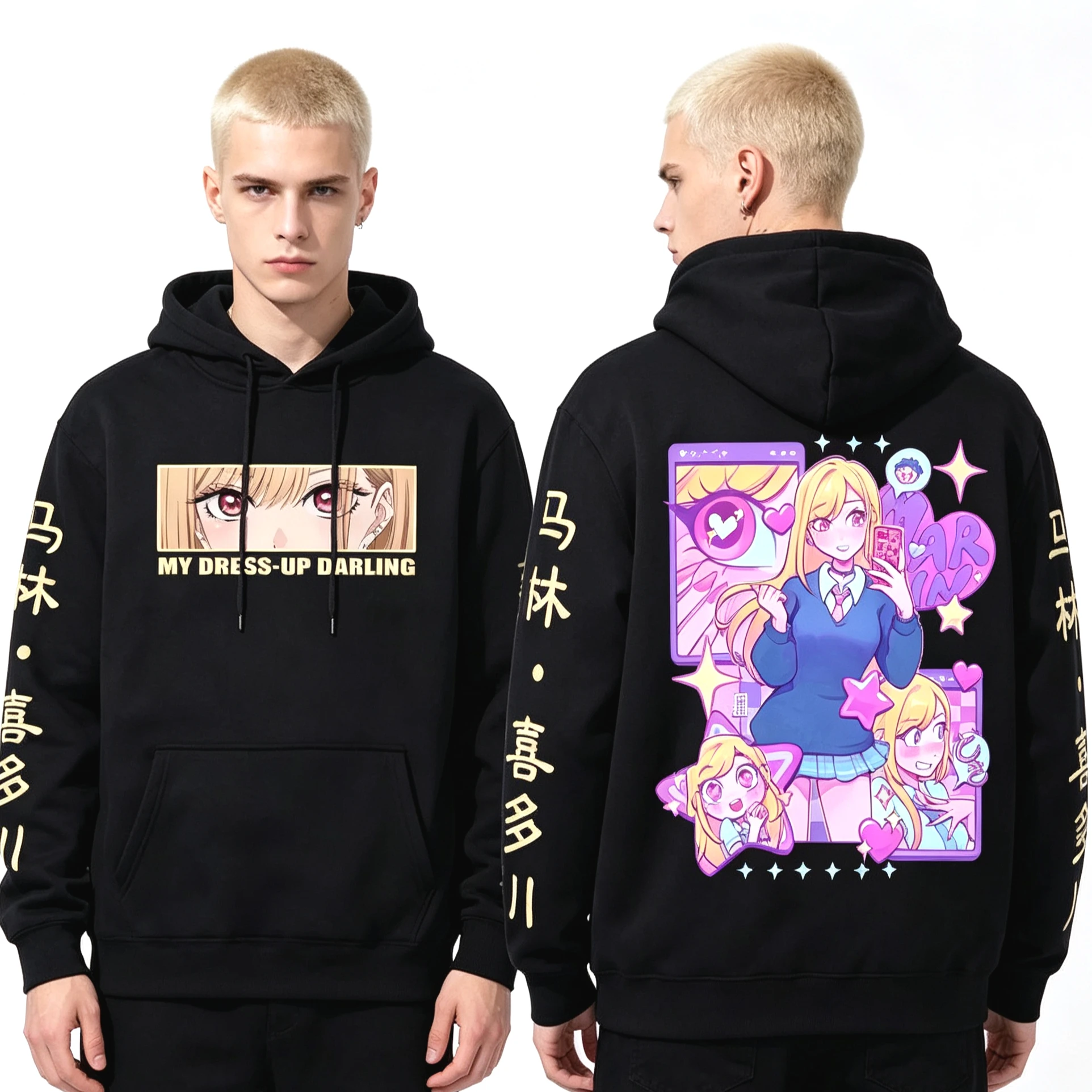 Hot Sale Anime My Dress-Up Darling Cartoon Graphic Hoodie Y2K Men Women Winter Pullover Loose Streetwear Casual Sweatshirt Tops