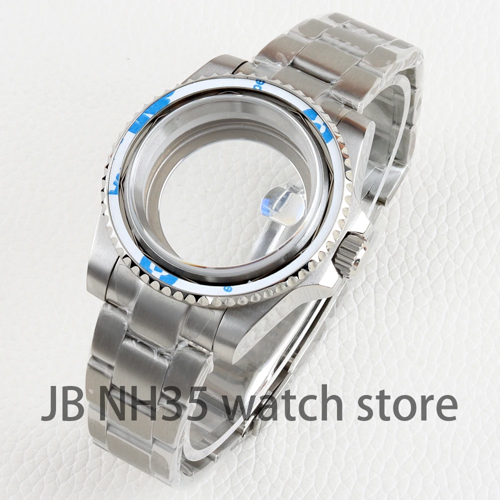 

Silver 40mm Stainless Steel Nh35 Watch Case For SUB GMT Nh35 Nh36 Movement 28.5mm Dial Presidential/Jubilee/Oyster Bracelet