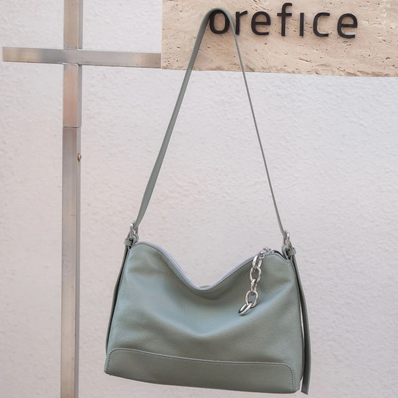 

Luxury soft Cow Leather Women Handbags Ladies' Temperament Shoulder Bag Elegant and minimalist Crossbody Hobo Bag