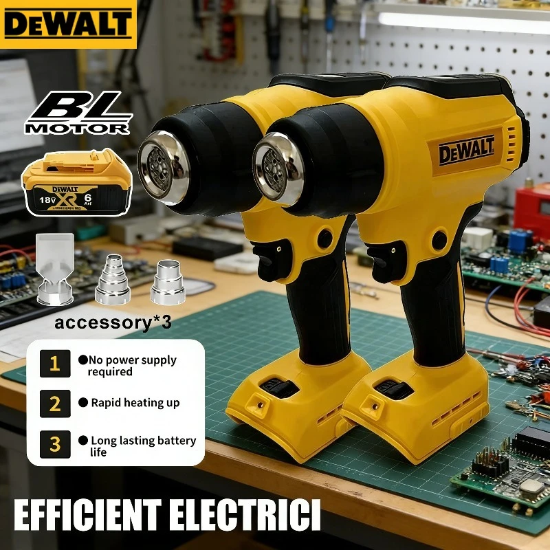

Термофен DEWALT DCE530 300 Вт, беспроводной, высокомощный, для сварки и термоусадочной упаковки, совместимый инструмент