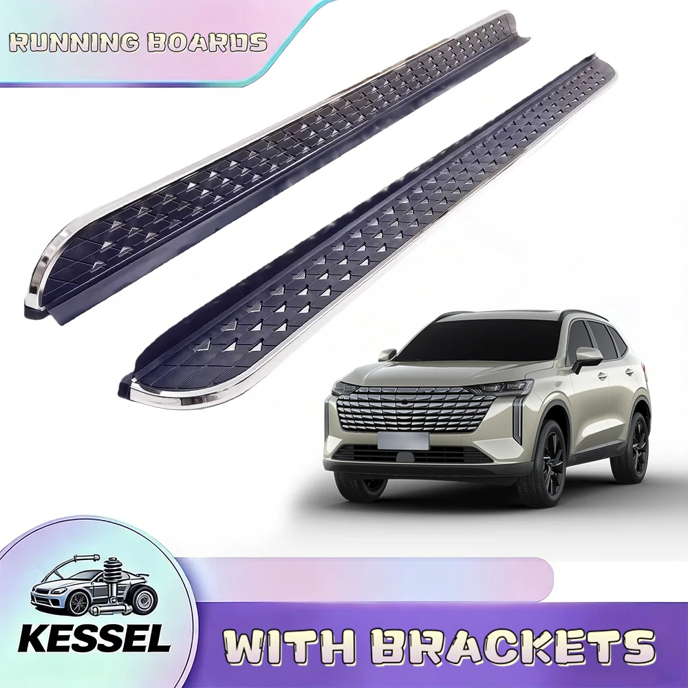 

2Pcs Running Board Side Steps Compatible with GWM HAVAL H6 2022 2023 2024, Step Pedal Door Fixed Nerf Bars, with Brackets