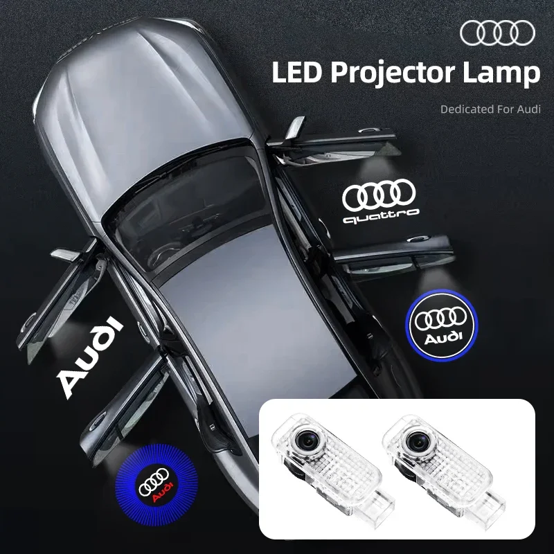 

2 шт., Светодиодные Автомобильные дверные логотипы для Audi A4 B5 B6 B7 B8 B9 A1 A3 8V 8P 8L A6 C5 C6 C7 A5 A7 A8 Q3 Q5 Q7 TT Sline Quattro