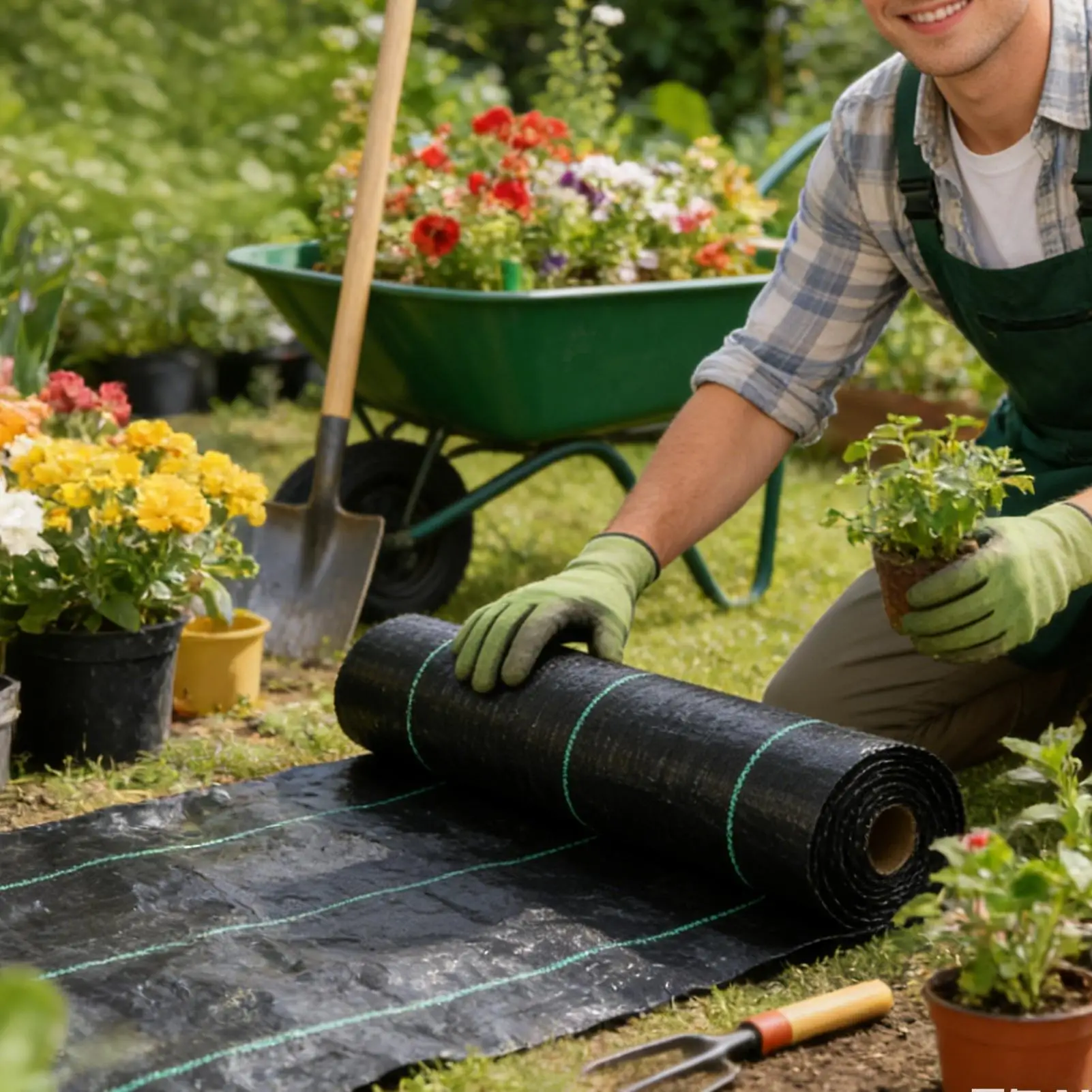 0.5x50m Weeds Control Mat Landscape Fabric Grass Blocker Supplies Grass Control Garden Cloth Woven Weeds Control Fabric Mat