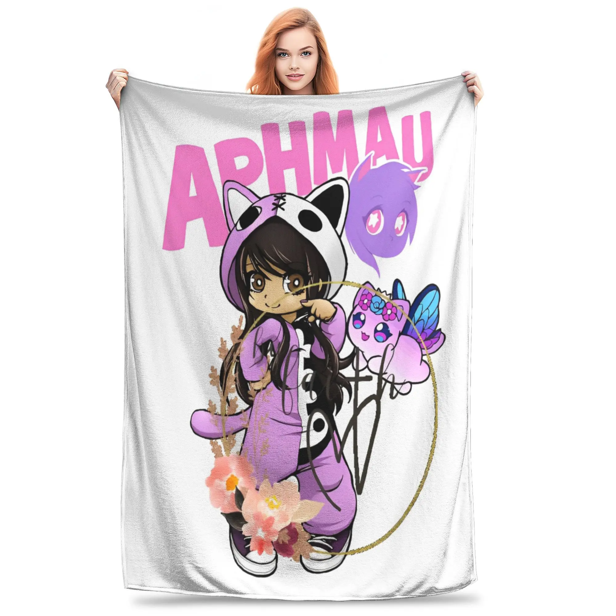 New Arrival APHMAU  Blankets Super Soft Coral Fleece Plush  Comfortable Throw Blanket Machine Washable