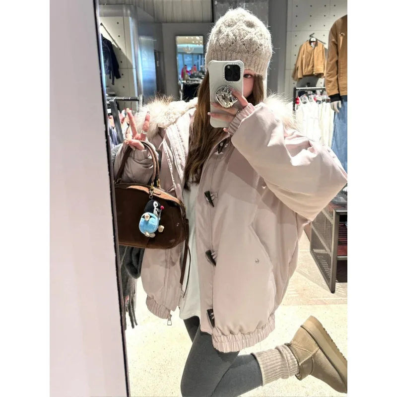 Autumn Winter Parkas Women High End Jackets Vintage Basics Women Clothing Casual Padded Korean Style Loose Coats Outerwear C192