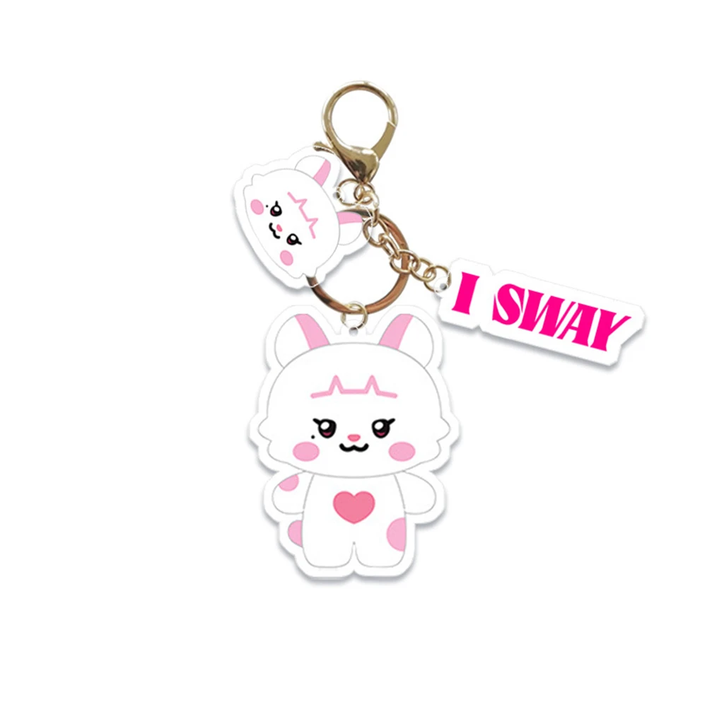 KPOP (G)I-DLE Cartoon Keychain GIDLE I SWAY Acrylic Keyring YUQI SoYeon MiYeon MINNIE ShuHua Key Chain Pendant Bag Accessories