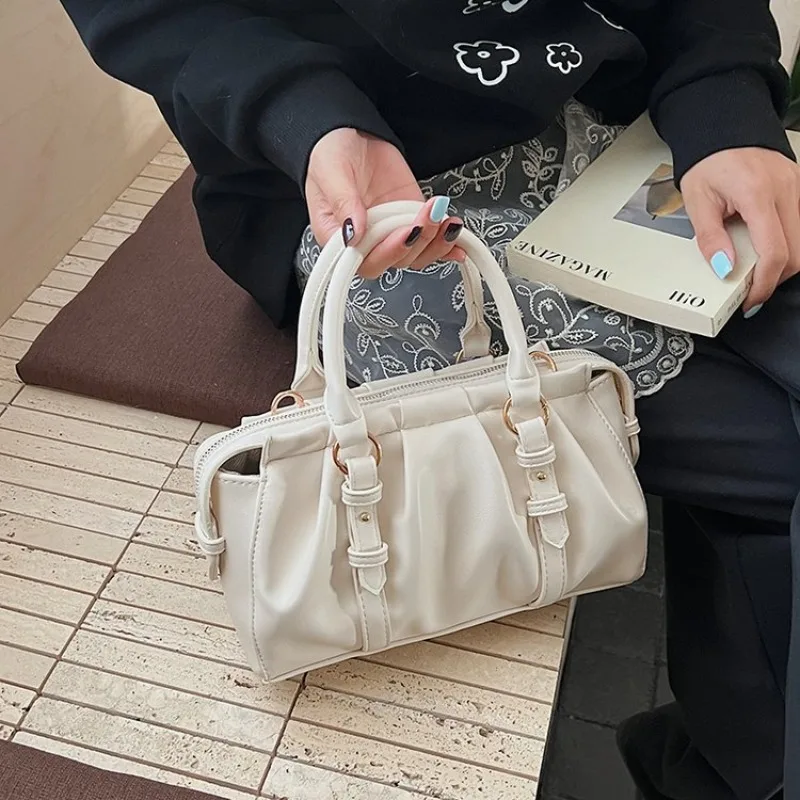 

Элегантная винтажная женская сумка-тоут из высококачественной кожи, классическая сумка-мессенджер через плечо для повседневной жизни