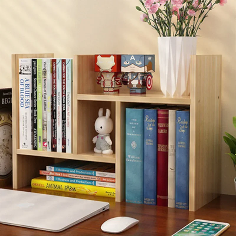 Home Student Desk Storage Rack Magazine Storage Rack Bookcase Bookshelf Stationery Storage Rack Stand Desktop Shelves