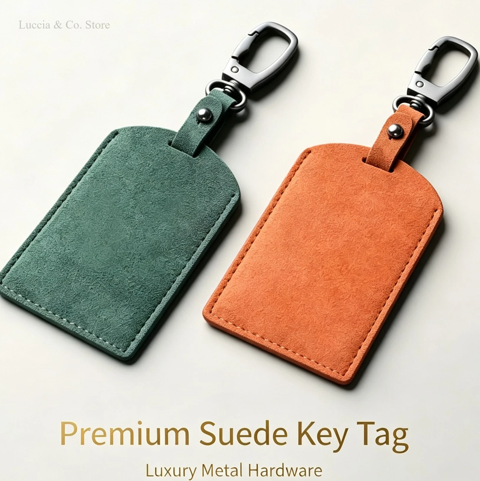 Suede ID Card Holder with Braided Rope for Elevator Card as Key Ring for Keychain Pendant and Charm as Gift for Daily Use