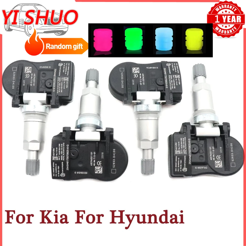 1/4 шт. датчики давления в шинах 52933-D9100 для Hyundai Elantra Genesis Ioniq Kauai Kona Kia Soul Niro Optima 433 МГц 52933-D4100 1/4 шт. датчики давления в шинах 52933-D9100 для Hyundai Elantra Genesis Ioniq Kauai Kona Kia Soul Niro Optima 433 МГц 52933-D4100