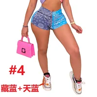 Euro-American new sexy slim-fit shorts pattern printed fashion casual hip-lifting yoga pants for women 5