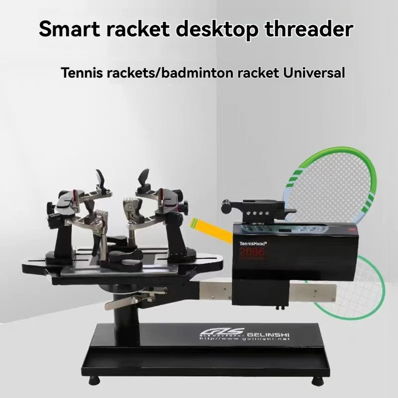 GLS-16403 Desktop Stringing Machine,Universal Manual Tennis Badminton Stringer,45#Steel Base,K-Type Clamp System,Pro Racket Tool